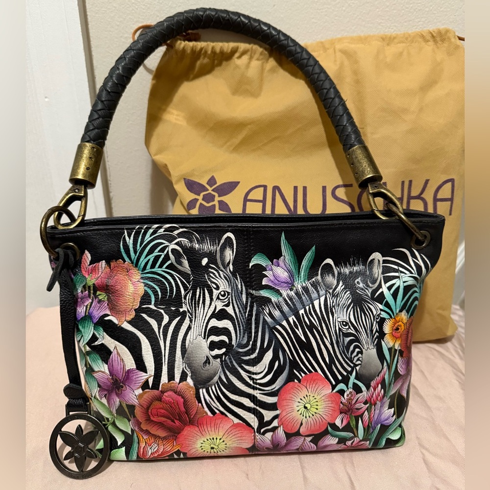Anuschka Hand-Painted Shoulder Bag